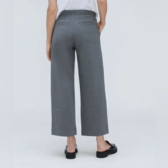 Everlane NWOT Heather Gray High Rise Wide Leg Everyday Minimalist Neutral Pants - Picture 4 of 9